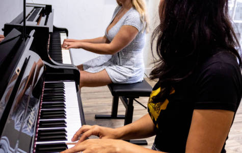 Alyssa, Lauren teaching piano 2